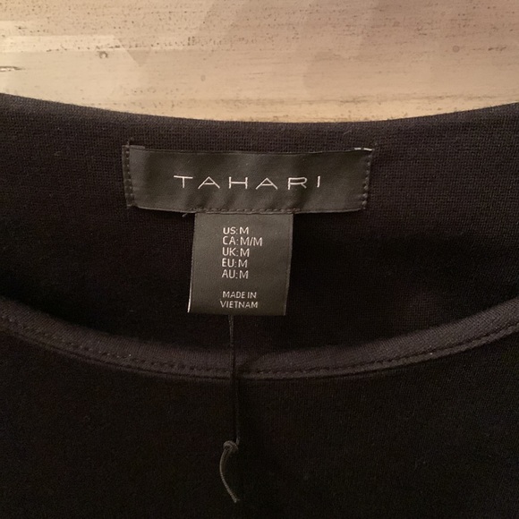 Black long sleeve dress, new with tags. Size medium. Tahari brand - Picture 3 of 7